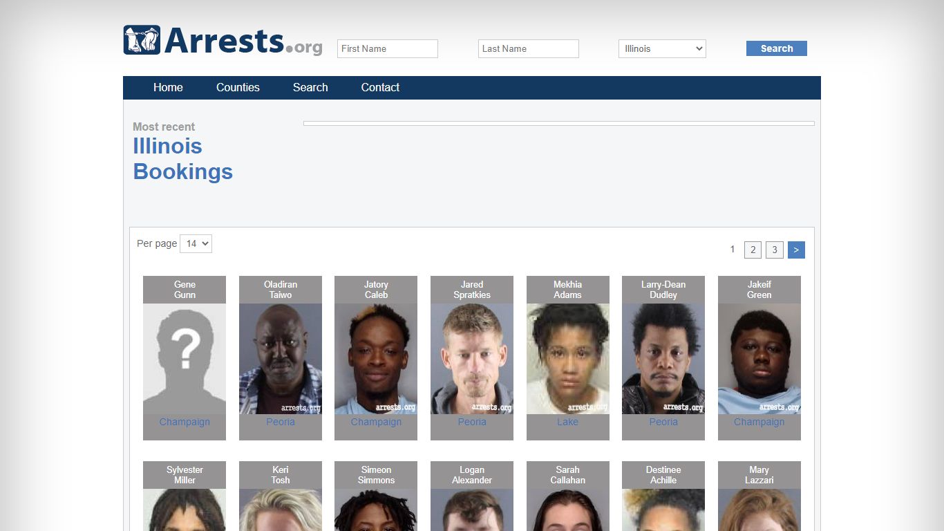 Illinois Arrests and Inmate Search